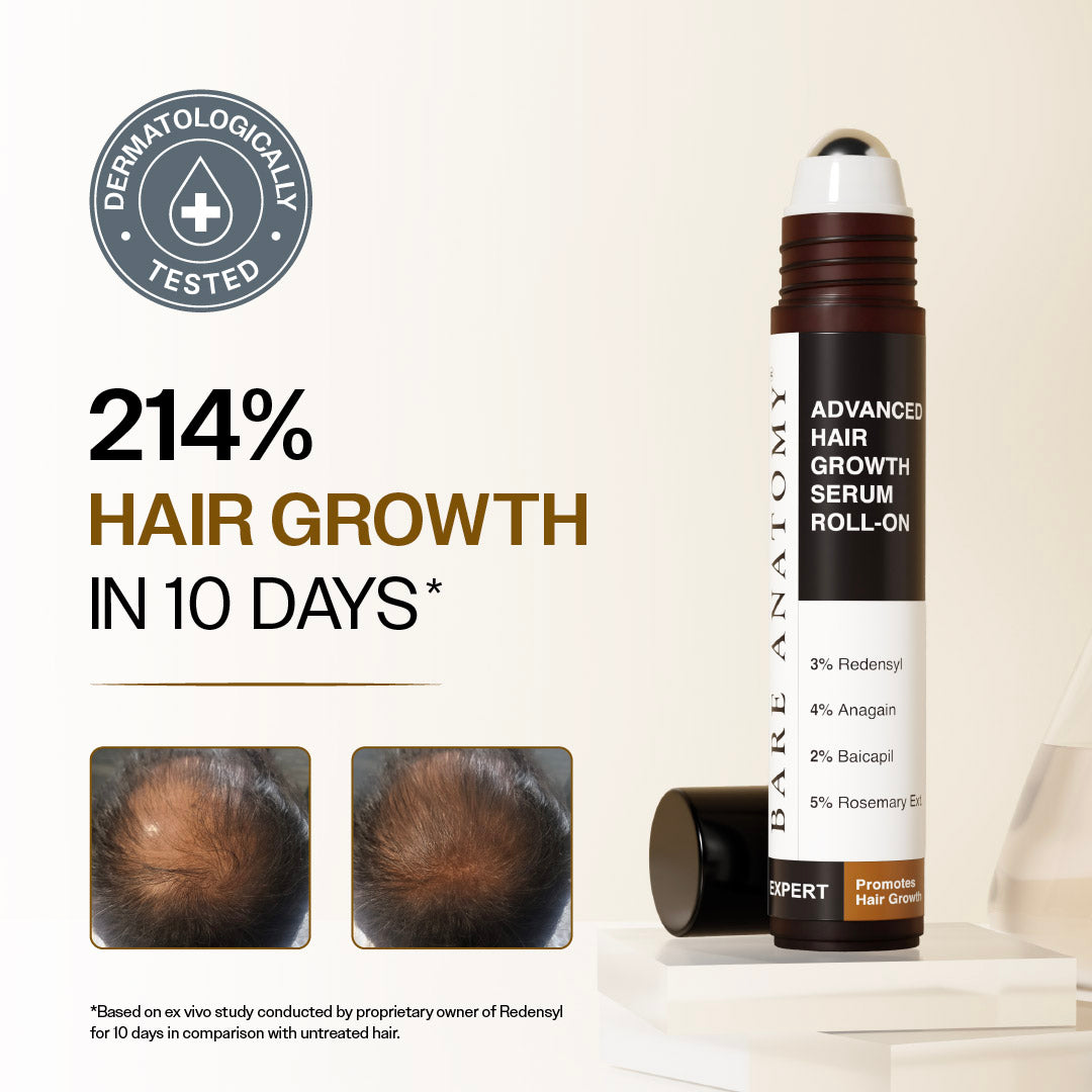 Bare Anatomy Hair Growth Serum Roll-On – 25 ml