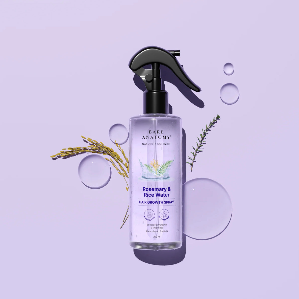 Rosemary & Rice Water Hair Growth Spray – 200 ml